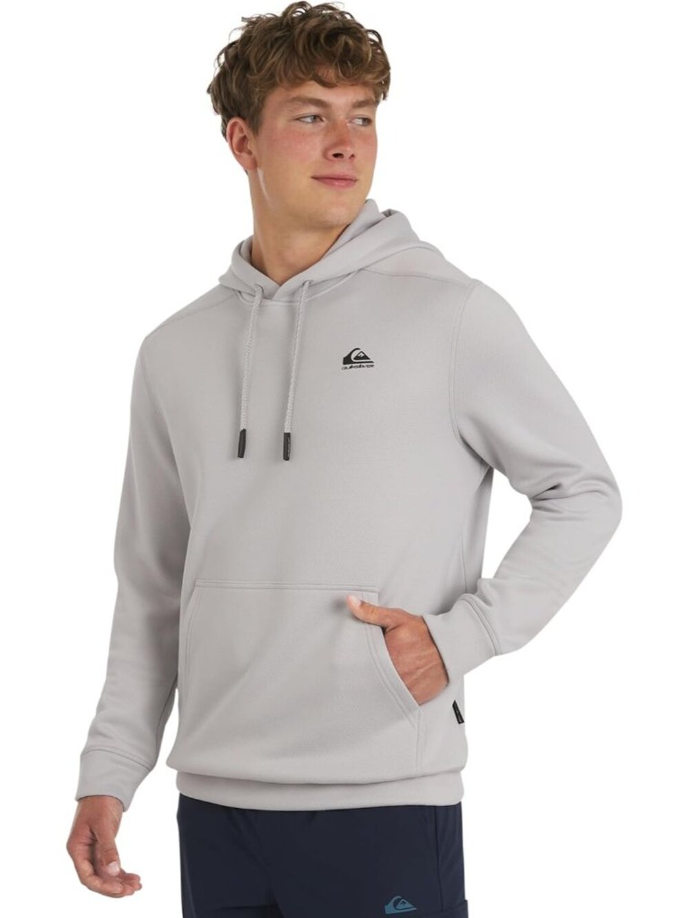 Quiksilver Men's Micro Chip Regular Fit Jacquard Mesh Fleece Sweatshirt Hoodies